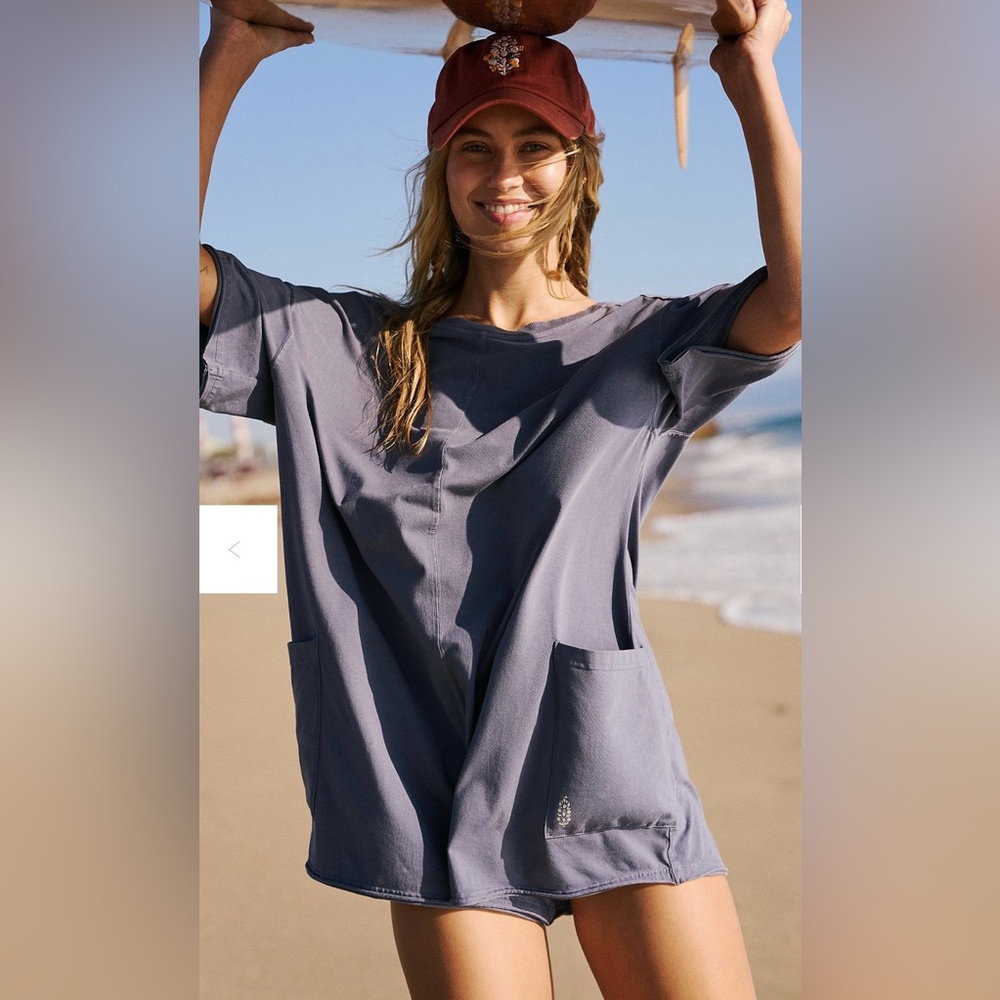 Hot Shot Tee Romper Free People